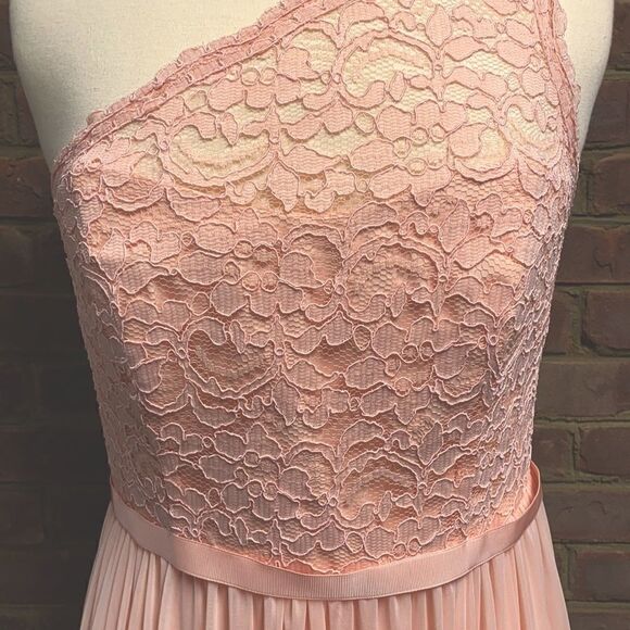 David’s Bridal Bellini One Shoulder Long Dress - Picture 4 of 14